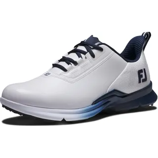FootJoy Fuel Sport Golfschuh für Herren, Weiß, Weiß, Marineblau, 9 UK - 43 EU