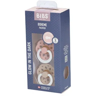 Bibs Boheme Glowdark Blush/Vanilla Duo 6-18 2 St Schnuller
