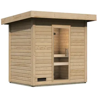 Karibu Gartensauna Saunahaus Caapi 2 Energiesparende Saunatür Ohne Ofen inkl. 10-teiligem gratis Saunaset im Wert von 232,94 €