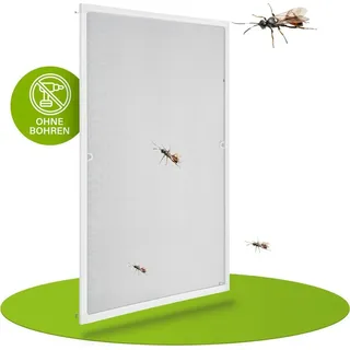 Juskys Fliegenschutzgitter mit Aluminiumrahmen 130 x 150 cm weiß