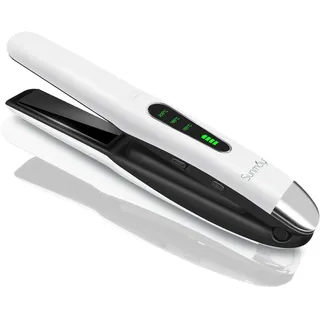 SUNMAY Voga Glätteisen Kabellos, Titan Glätteisen Locken und Glätten 2 in 1, Tragbares Akku Haarglätter, Kabelloser Haarglätter Mini Reiseglätteisen, 3 Ainstellbaren Temperaturen, 5000mAh Akku