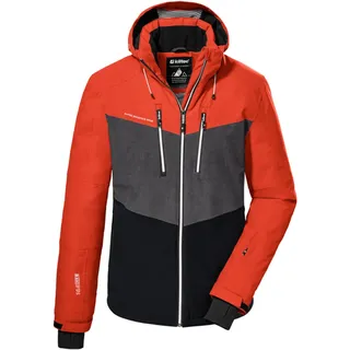 KILLTEC Herren Skijacke/Funktionsjacke mit abzippbarer Kapuze und Schneefang KSW 45 MN SKI JCKT, dunkelorange, M, 38699-000