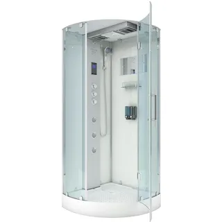 AcquaVapore D37-10R1 Dusche Duschtempel Komplett Duschkabine -Th. 90x90 OHNE 2K Scheiben Versiegelung