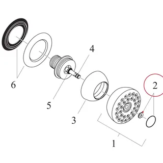 Hansgrohe Deckel Bodyvette Seitenbrause abstellbar hellgrau, 97404000 97404000