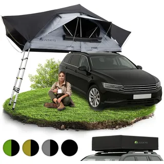 Juskys Autodachzelt Lago 140 x 240 cm Schwarz / Grau