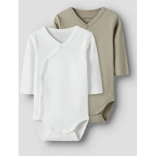 NAME IT Unisex Nbnbody 2P Ls Wrap Solid Noos, Pure Cashmere, Numeric_56 (2er Pack) - numeric_56