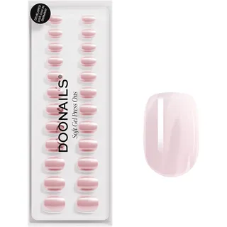doonails Soft Gel Press Ons Short Square Jetset Extra - rosa