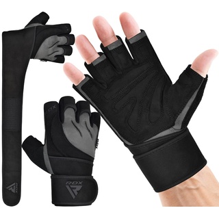 RDX-Gel Gewichtheben Bodybuilding Handschuhe Fitness Band Schulung Leder Schulung Gr. M