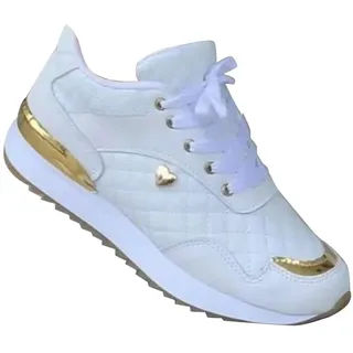 Generisch Sportschuhe Damen Weite K Turnschuhe, Lässige Komfort Schnürschuhe Geschlossene Sport Schuhe rutschfest Damenschuh Sneaker Running Trekkingschuhe Outdoor-Wanderschuhe mit Schnürung - 40 EU