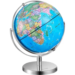 Vevor Beleuchteter Weltglobus, 330,2 mm, pädagogischer Erdglobus mit stabiler Schwermetallbasis, Hd-gedruckter Karte und Led-nachtbeleuchtung, 720° drehbarer Globus für das Lernen von Kindern im Klass