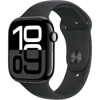 GPS + Cellular 46 mm Aluminiumgehäuse diamantschwarz Sportarmband schwarz S/M