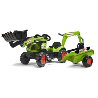 Falk Baggerlader Claas mit Baggerarm und Anhänger (2040N)
