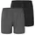 Boxershorts unifarben Schwarz Weiß L