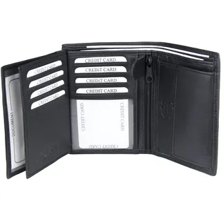 Frentree Leder Geldbörse Herren schwarz