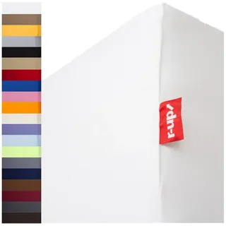 r-up Spannbettlaken Baumwolle-Elasthan 140 x 200 - 160 x 220 cm weiß