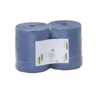 Plock GmbH 2 Putztuchrollen Industrie 3-lagig, a`500 Abrisse 26 x 36cm, blau