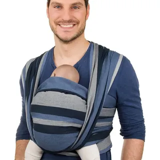 Hoppediz Babytragetuch gewebt ab Geburt, ergonomisches Tragetuch für Neugeborene und Kleinkinder, Baumwolle, Design Montreal, 4,60 m