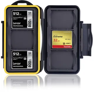 Ares Foto® MC-CF6 Speicherkarten Schutzbox • Memory Card Case • Card Safe • Aufbewahrung für 6 Stück CF Karten - Für 6 Compact Flash Cards