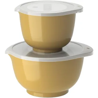 Rosti Rührschüssel Set 2tlg. mit Deckel Margrethe gelb Curry 1,5+3,0L