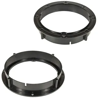 tomzz Audio Lautsprecherringe Adapter Halterungen kompatibel mit VW Golf 6 7 Passat Polo Up Beetle Seat Arosa Mii Toledo Skoda Fabia Octavia Roomster CitiGo schwarz