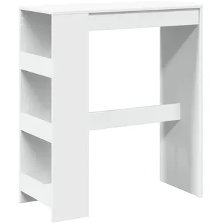 vidaXL Bartisch mit Regal Weiß 90x40x103,5 cm Holzwerkstoff