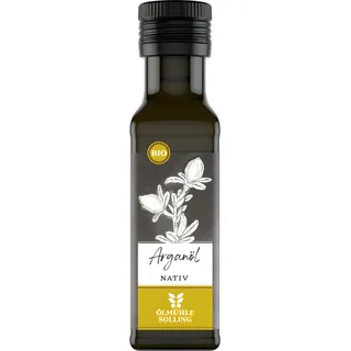 ÖLMÜHLE SOLLING - BIO Arganöl | Hochwertiges, kaltgepresstes Arganöl aus marokkanischen, ungerösteten Argannüssen. Hoher Gehalt an ungesättigten Fettsäuren und Vitamin E | Inhalt: 100 ml