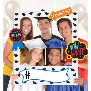 Graduation Day Deluxe Selfie Frame + Props (15 pc)