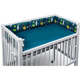 tiSsi Nestchen 90x50 cm / Universal Einlage für Stillbett, Tissi: Jungle in petrol 50 x 90cm | Gr.: onesize