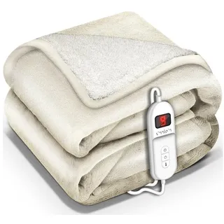 sinnlein Heizdecke mit Abschaltautomatik 160 x 120 cm Beige