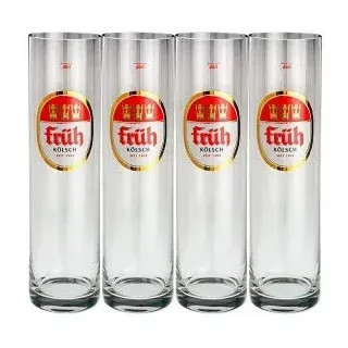 Früh Kölsch Biergläser/Gläser/Stangen Set - 4x 0,2l
