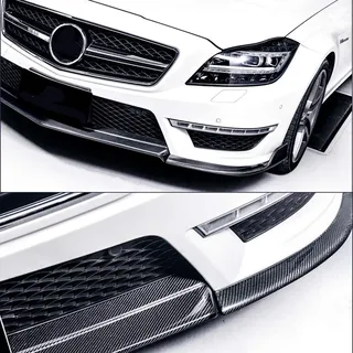 DIQON Passend Für Mercedes Benz CLS Klasse W218 Cls63 Amg Cls500 Sport 2011-2014 Kohlefaser Cf Frontspoiler Kinnstoßstange Splitter Frontlippe