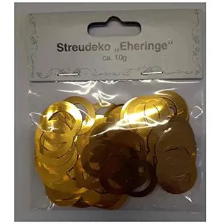 Streudeko Eheringe Gold Tischdekoration