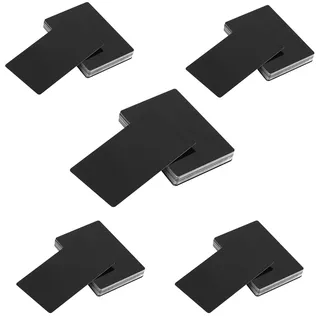 250 x Metall Visitenkarten Rohlinge, Metall Karten, Schwarz, Lnkjet- und Lasermarkierung Geeignet, Wasserfestes Aluminium, Gravierte Businesskarten für Büro und Office