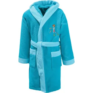 Erwin Müller Kinder-Bademantel mit Kapuze in türkis | Gr.: 86/92
