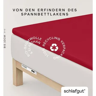 Baumwolle 180 x 200 - 200 x 220 cm red deep