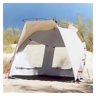 vidaXL Strandzelt 2 Personen Grau Quick Release Wasserdicht