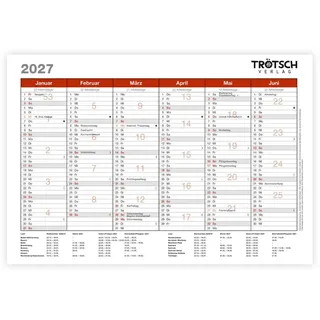 Trötsch Verlag Wandtafelplaner A4 2027