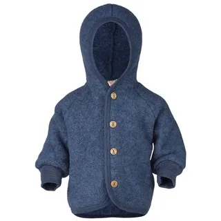 Engel Baby Jacke mit Kapuze Wollfleece blau