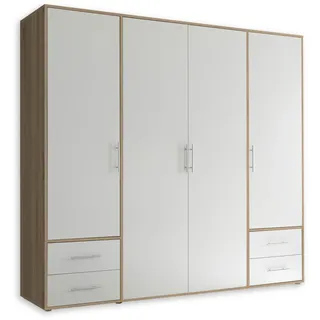 SchlafKONTOR Kleiderschrank Valencia - braun