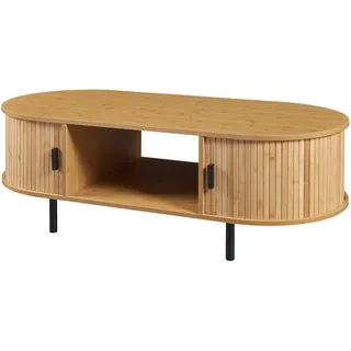 [en.casa] Couchtisch Tvedestrand Beige Bambus 120 x 55 x 40 cm