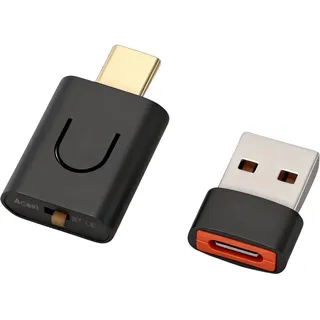 Ouitble USB C aptX 5.4 Bluetooth USB Audio Adapter Sound-Sender für LE Audio mit Freisprechfunktion Musikadapter für PC Laptop Tablet Kopfhörer Plug und Play