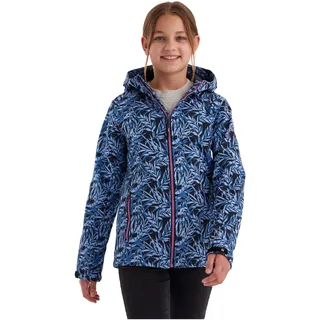 KILLTEC Mädchen Softshelljacke/Outdoorjacke mit Kapuze Mädchen, Softshelljacke Print, 152, in blau Blau3044