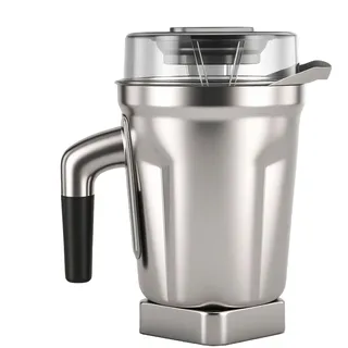 Edelstahlbehälter, 1,8 l, passend für Vitamix 5200, 750, 6300, Vm0103, Vm0197, E310, A2500, Explorian Commercial Ascent etc. Mixer, Ersatz für Vitamix Mixer, Krug
