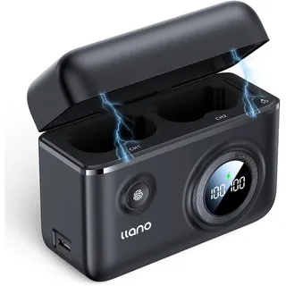 llano NP-W235 18W Smart-Digitalanzeige Ladegerät Dual-USB-C kompatibel mit FUJIFILM X-T4/X-H2/X-T5/X-H2S/X-S20/GFX100S/GFX50S II,intelligentes digitales Display, magnetischer Schnappverschluss