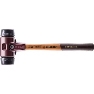 Halder SIMPLEX-Schonhammer mit Gummi-Kompositions-Einsätzen (schwarz) 80G mm