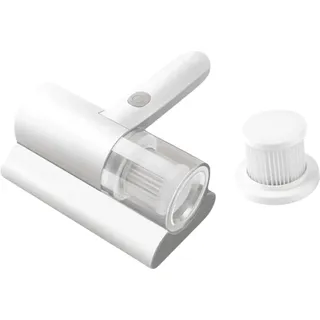 2er Set Tragbarer USB TypC Milbensauger, 1200 mAh 50W Handstaubsauger, Mini Staubsauger mit HEPA-Filter und 1 Extra Filter - FILTERSWEEP - Weiß