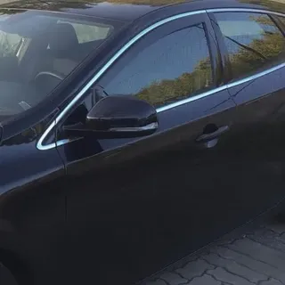 DGA Windabweiser kompatibel mit Volvo V40 HB 5-türer 2012-2019 (2-teilig), Rauchgrau