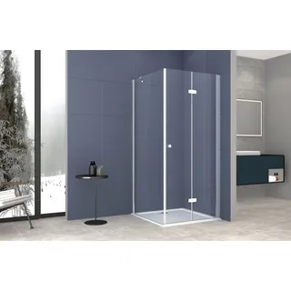 WELLTIME Mixwell Duschwand 80 x 195 cm 1 von 2 Teilen silber transparent