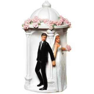 wunderschöne Spardose Pagode mit Brautpaar,Hochzeitskasse,Hochzeitsgeschenk