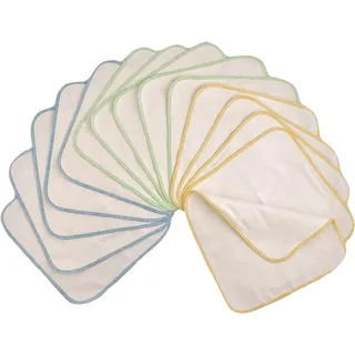 avo+cado avo + cado Einlagige Flanellwaschlappen aus Bio-Baumwolle - 15 Stück - Mehrweg Baby Waschlappen als Ersatz für Feuchttücher - (Bunt/Sommer)